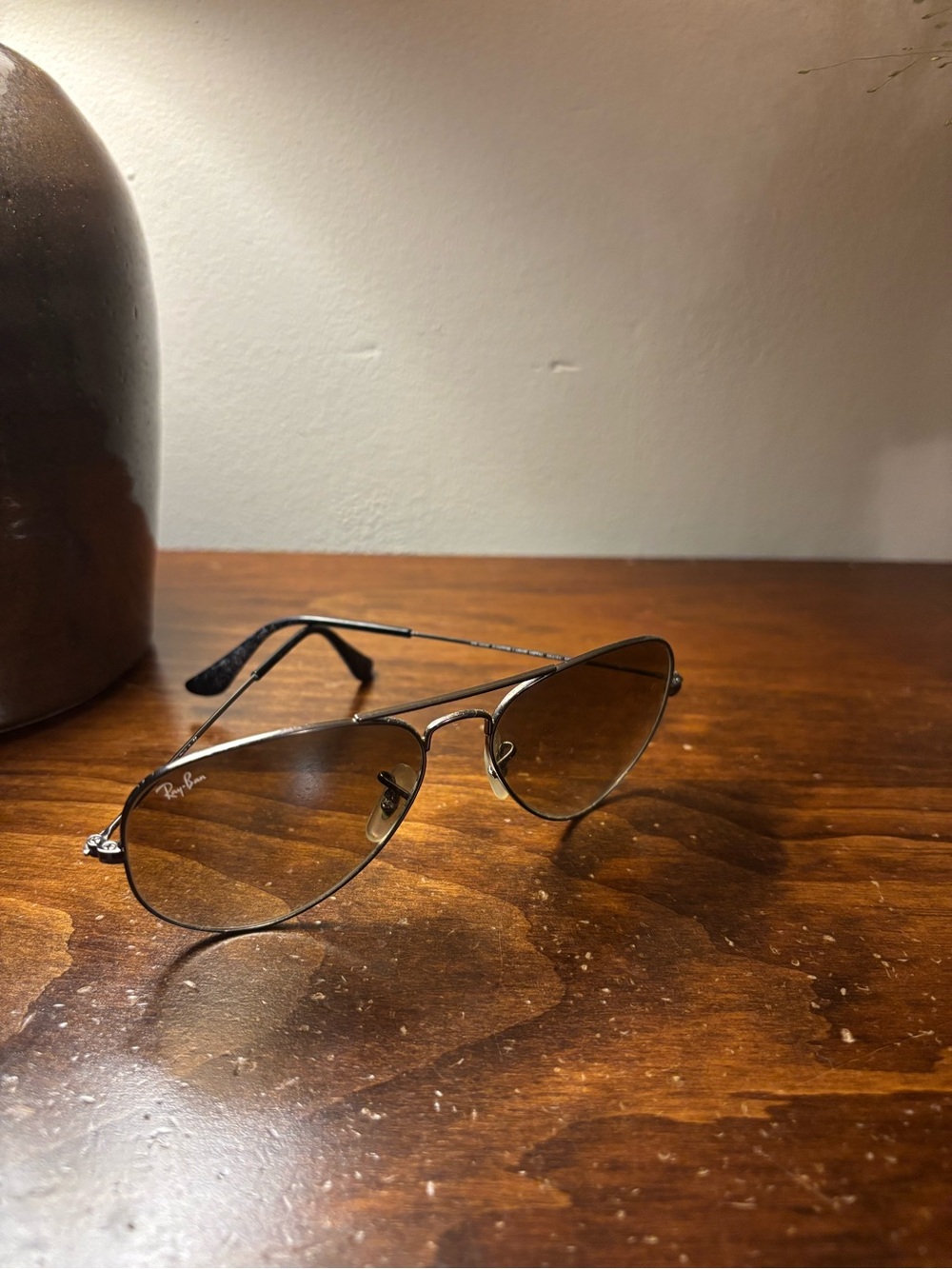 Ray-Ban Aviator Sunglasses with black Gradient Lenses
